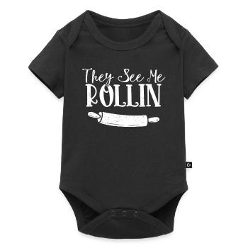 Baker - Baby Premium short-sleeve bodysuit - black - Front