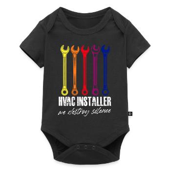 Installateur CVC Nous détruisons la climatisation silencieuse - Body à manches courtes Premium Bébé - noir - Devant