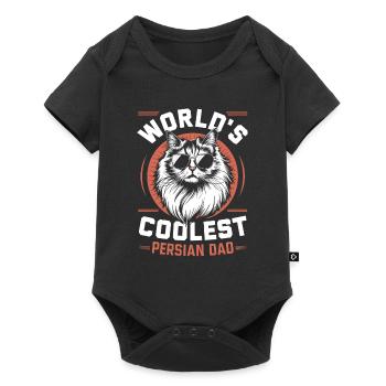Katze Perser Geschenk - Baby Premium Kurzarmbody - Schwarz - Vorne