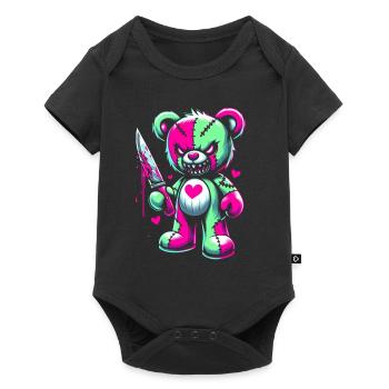 Pastel Goth Teddy Bear Horror Creepy Scary - Baby Premium short-sleeve bodysuit - black - Front