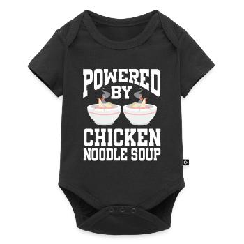 Powered By Chicken Noodle Soup - Baby Premium Kurzarmbody - Schwarz - Vorne