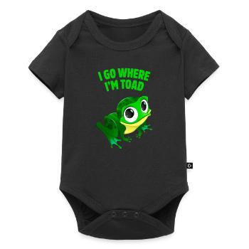 Je vais où je suis crapaud drôle grenouille mignonne humour animal - Body à manches courtes Premium Bébé - noir - Devant
