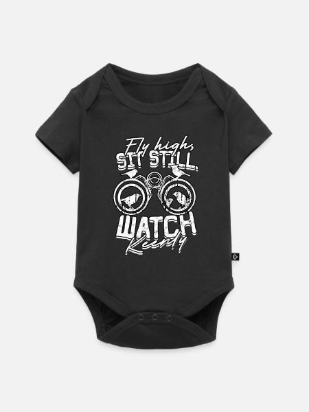 Vogelbeobachtung Ornithologe - Baby Premium Kurzarmbody - Schwarz