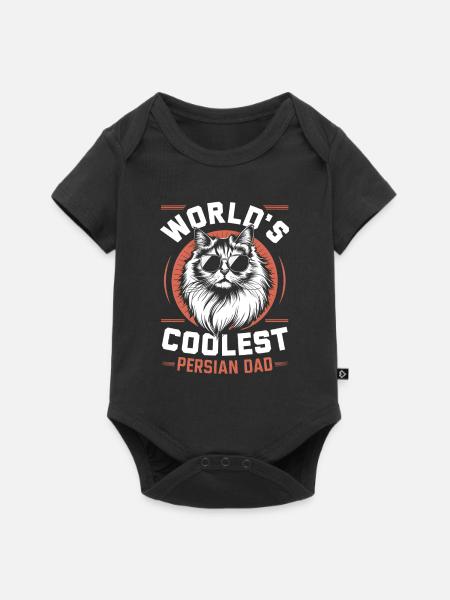 Katze Perser Geschenk - Baby Premium Kurzarmbody - Schwarz