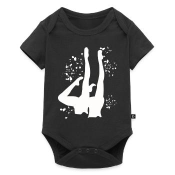 Artistic Swim Team Synchronschwimmen - Baby Premium Kurzarmbody - Schwarz - Vorne
