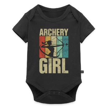 Archery Bowhunter Shooting Girls Arrow Hunting - Baby Premium short-sleeve bodysuit - black - Front