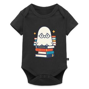 Book Lover Style Cute Bookish Design - Baby Premium short-sleeve bodysuit - black - Front