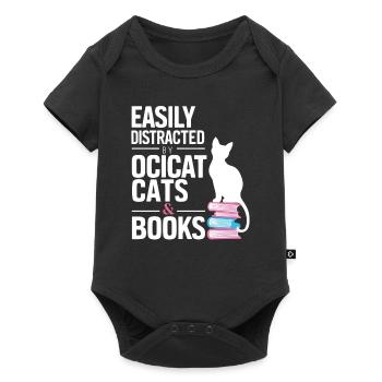 Katze Ocicat Geschenk - Baby Premium Kurzarmbody - Schwarz - Vorne