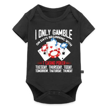 I only gamble on days beginning with T Casino - Baby Premium short-sleeve bodysuit - black - Front