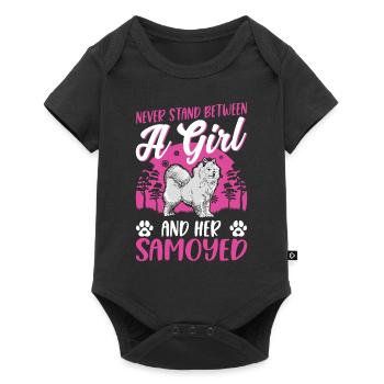 Samoyède Samojede Mädchen - Body à manches courtes Premium Bébé - noir - Devant