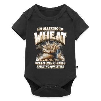 Wheat allergy - Baby Premium short-sleeve bodysuit - black - Front