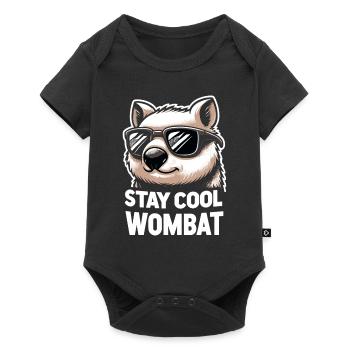 Se sentir Wombat-Tastic aujourd’hui - Wombat drôle - Body à manches courtes Premium Bébé - noir - Devant