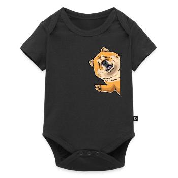 Chien Chow Chow de côté - Body à manches courtes Premium Bébé - noir - Devant