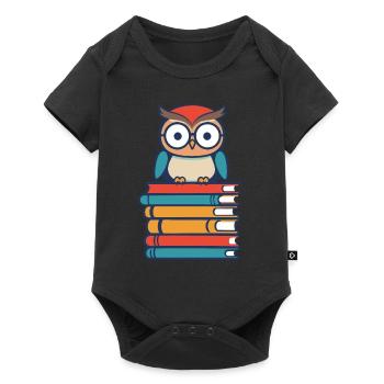 Books Owl Cute Bookworm Bookworm Bookworm - Baby Premium short-sleeve bodysuit - black - Front