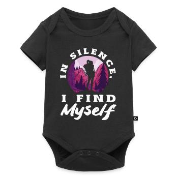 In Silence I Find Myself Hiking - Baby Premium short-sleeve bodysuit - black - Front