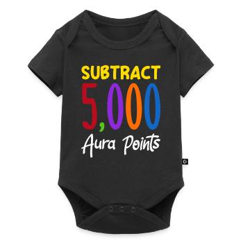 Substract 5,000 Aura Points Trendy Viral - Baby Premium short-sleeve bodysuit - black - Front