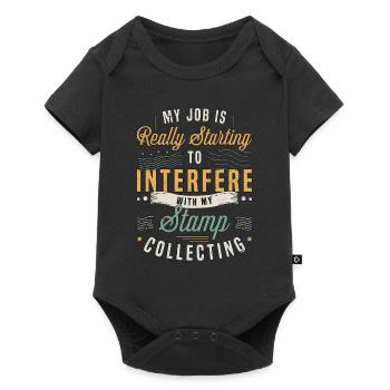 Stamp Collector My Job Is Really Stamp Collecting - Baby Premium short-sleeve bodysuit - black - Front