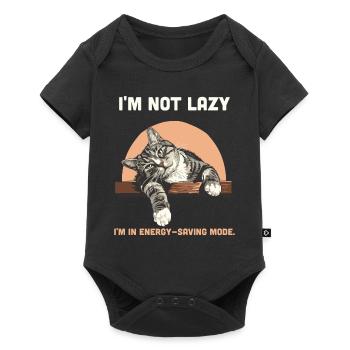Lazy Humor Energy Saving Mode Funny Quote - Baby Premium short-sleeve bodysuit - black - Front