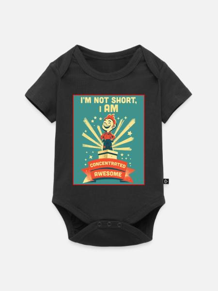 Funny Concentrated Awesome Short People Joke - Baby Premium short-sleeve bodysuit - black
