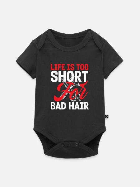 Barber Herren Friseur Frisör - Baby Premium Kurzarmbody - Schwarz