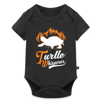 Turtle Whisper Nature Forest Mountains - Baby Premium short-sleeve bodysuit - black - Front