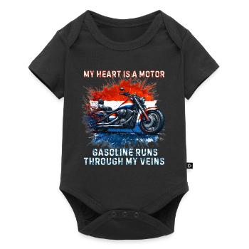 Dutch colors motorcycle fans merchandise - - Baby Premium short-sleeve bodysuit - black - Front