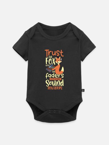 Fuchs am Mischpult - Tontechniker - Baby Premium Kurzarmbody - Schwarz