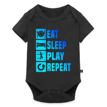 Squash Badminton Badminton Men's Badminton Player - Baby Premium short-sleeve bodysuit - black - Front