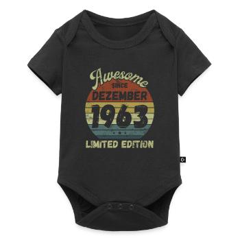 Awesome since December 1963 - Geburtstag - Baby Premium Kurzarmbody - Schwarz - Vorne