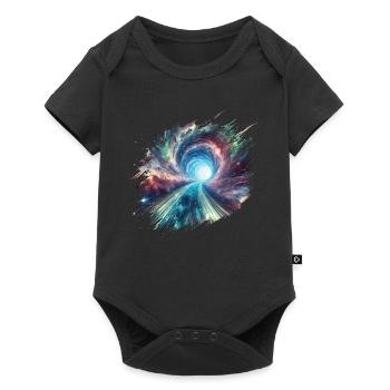 Wormhole to another galaxy - Baby Premium short-sleeve bodysuit - black - Front