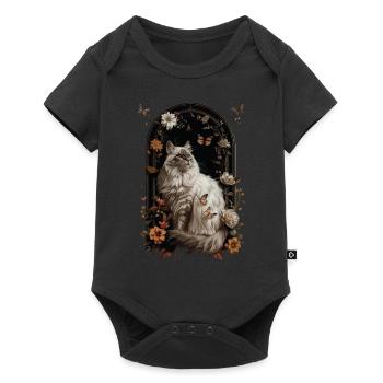 Siberian Cat - Baby Premium short-sleeve bodysuit - black - Front