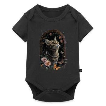 American Shorthair Cat - Baby Premium short-sleeve bodysuit - black - Front