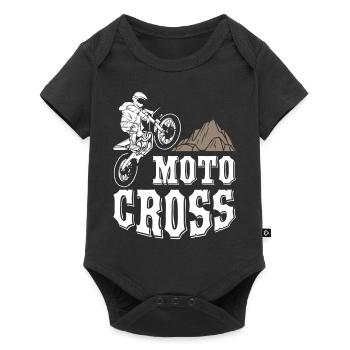 Motocross - Baby Premium short-sleeve bodysuit - black - Front