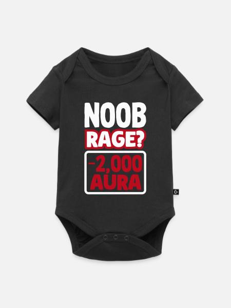Noob Rage? -2000 aura - Baby Premium Kurzarmbody - Schwarz