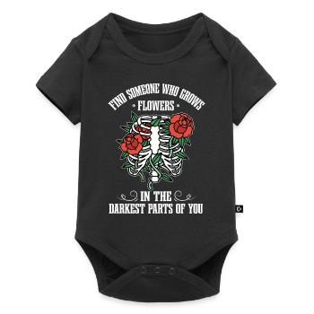 Blumen In Den Dunkelsten Teilen Von Ihnen! - Baby Premium Kurzarmbody - Schwarz - Vorne