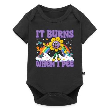 Funny saying "It Burns when I Pee"! Sarcastic - Baby Premium short-sleeve bodysuit - black - Front