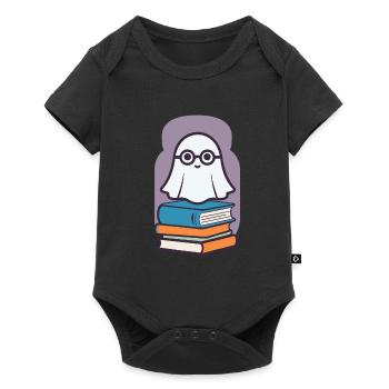 Amateur de livres Style Halloween Ghost Bookish - Body à manches courtes Premium Bébé - noir - Devant
