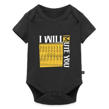 Je vais te mettre en sourdine - Ingénieur du son - Body à manches courtes Premium Bébé - noir - Devant