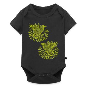 Crow Raven Birds Occult Crows Raven Raven - Baby Premium short-sleeve bodysuit - black - Front