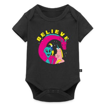 Funny Alien Alien Gift - Baby Premium short-sleeve bodysuit - black - Front