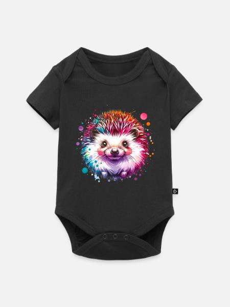Igel - Baby Premium Kurzarmbody - Schwarz