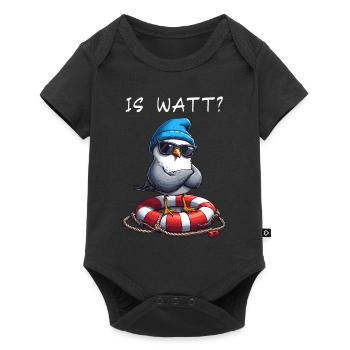 Hamburg Hamburg Seagull Wadden Sea Funny - Baby Premium short-sleeve bodysuit - black - Front