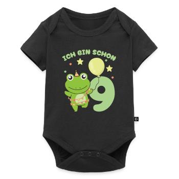 I'm already 9 frogs birthday kids - Baby Premium short-sleeve bodysuit - black - Front