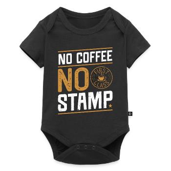 Stamp Collector No Coffee No Postcard Coffee Lover - Baby Premium short-sleeve bodysuit - black - Front