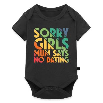 ScSorry Girls Mum Sagt KeinDate Babyparty - Baby Premium Kurzarmbody - Schwarz - Vorne