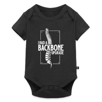 Spine Upgrade Received - Back Surgery - Baby Premium short-sleeve bodysuit - black - Front