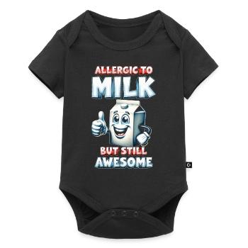 Milk allergy - Baby Premium short-sleeve bodysuit - black - Front