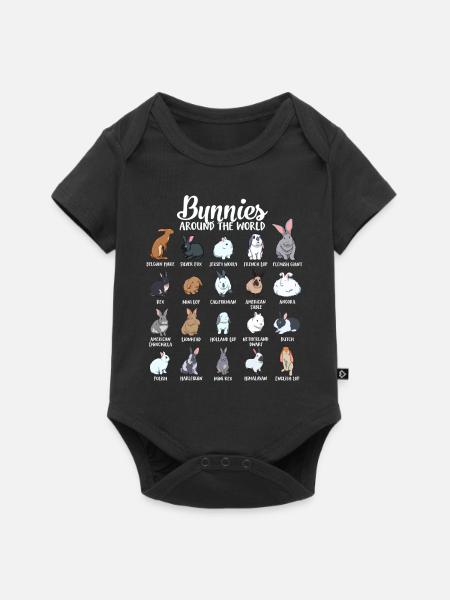 Hasen der Welt - Hase - Premium kortærmet baby-body  - sort