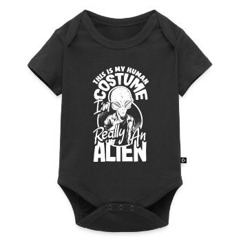 Funny Alien Alien Gift - Baby Premium short-sleeve bodysuit - black - Front