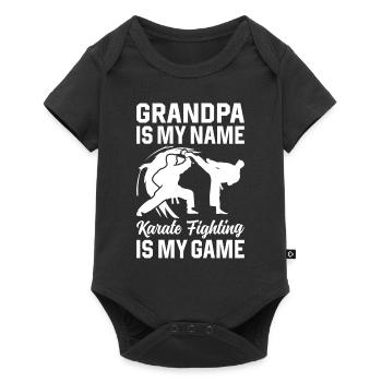 Karaté Grand-père est mon nom Karaté de combat est mon ga - Body à manches courtes Premium Bébé - noir - Devant